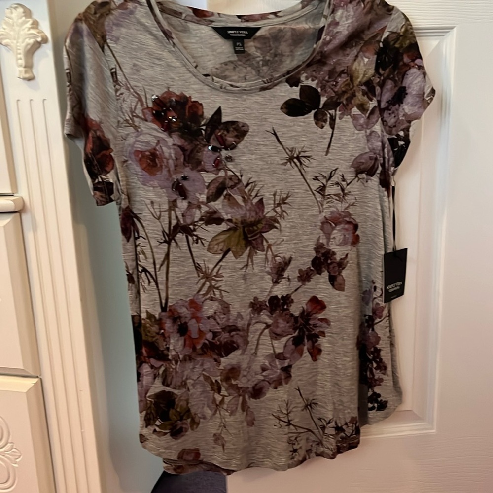 Simply Vera Floral Print Women's Top